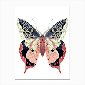 Colourful Insect Illustration Butterfly 25 Canvas Print