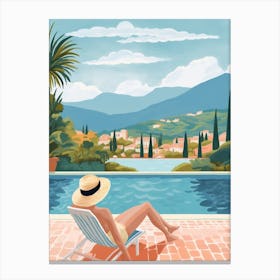 Lounging By The Pool 11 Canvas Print
