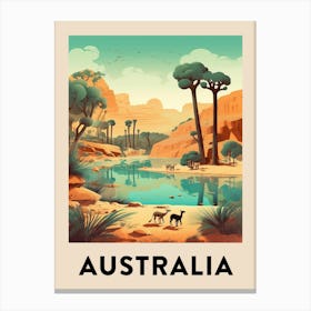 Vintage Travel Poster Australia Canvas Print