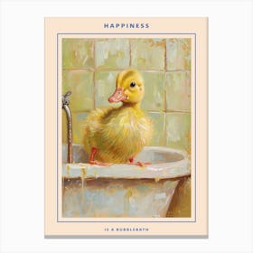 Kitsch Duckling In The Bath 1 Poster Canvas Print