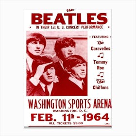 Artist Unknown The Beatles Concert Poster Canvas Print