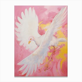Pink Ethereal Bird Painting Turkey 1 Canvas Print