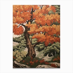 Butternut 2 Vintage Autumn Tree Print  Canvas Print
