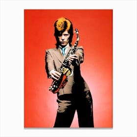 David Bowie Saxophone Canvas Print
