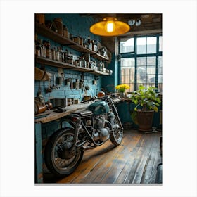 Motorcycle Workshop 1 Canvas Print