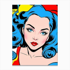 Pop Art Icon: The Essence of the Modern Muse Wonder Woman Canvas Print