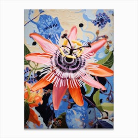 Surreal Florals Passionflower 1 Flower Painting Canvas Print