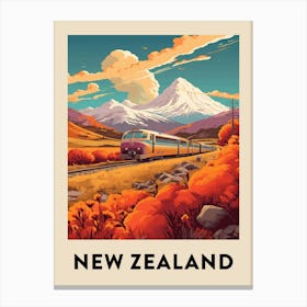 Vintage Travel Poster New Zealand 8 Canvas Print