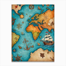 Old World Map Canvas Print