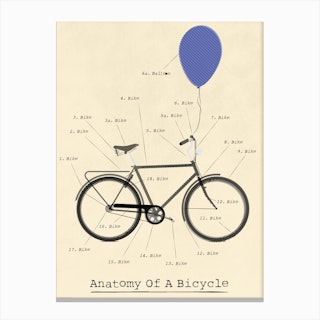 Anatomy Of A Bicycle Canvas Print