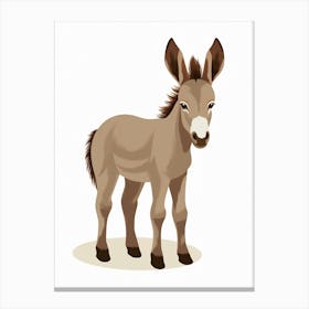 Baby Animal Illustration  Donkey 2 Canvas Print