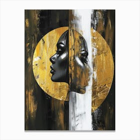 Gold And Black 72 Canvas Print