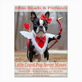 Ohio Roads Cupid Pup ~Reimagined Canvas Print