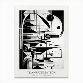 Transformation Abstract Black And White 8 Poster Canvas Print