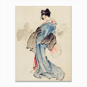 Hokusai Ukiyo-e Geisha Woman Canvas Print