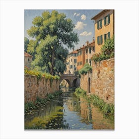 Canal In Tuscany Canvas Print