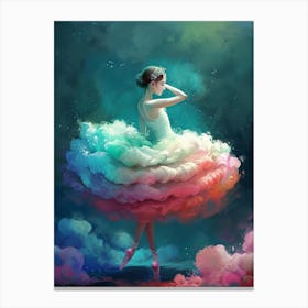 Ballerina In The Clouds 1 Canvas Print