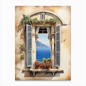 Window To The Sea Canvas Print