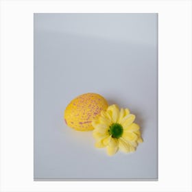 Easter Egg And Flower Canvas Print