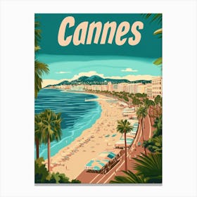 Aihrgdesign A Vintage Travel Poster Of Cannes 2 Canvas Print