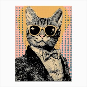 Super Cool Cat Illustration Pop 12 Canvas Print