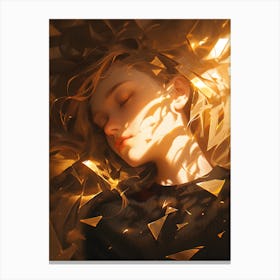 Girl Sleeping In The Sun Canvas Print