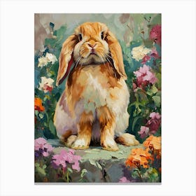 English Lop Rabbit Painting 2 Canvas Print
