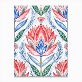 Lotus Flower Pattern 1 Canvas Print