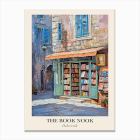 Dubrovnik Book Nook Bookshop 3 Poster Canvas Print
