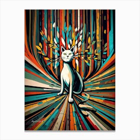 Cat Fashion Canvas Print