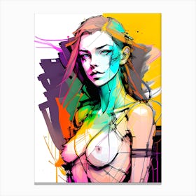 Abstract Topless Painting Canvas Print