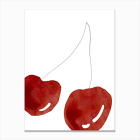 Cherry Illustration Canvas Print