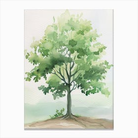 Paulownia Tree Atmospheric Watercolour Painting 2 Canvas Print