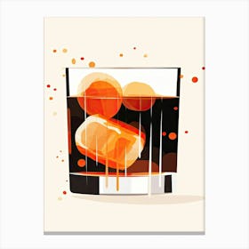 Mid Century Modern White Russian Floral Infusion Cocktail 2 Canvas Print