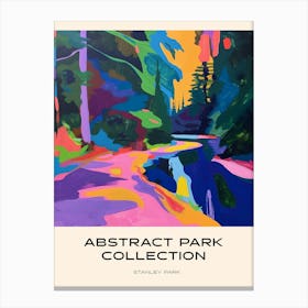 Abstract Park Collection Poster Stanley Park Vancouver Canada 4 Canvas Print