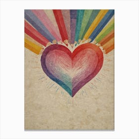 Rainbow Heart 1 Canvas Print