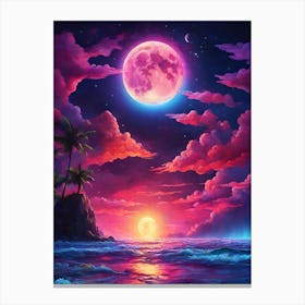 Full Moon In The Sky 4 Canvas Print