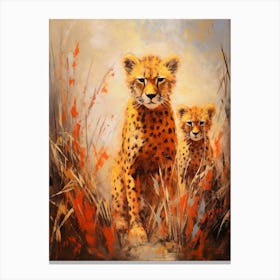 Cheetah Abstract Painting 4 Canvas Print