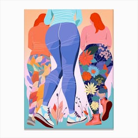 Body Positivity Here Come The Girls 3 Canvas Print