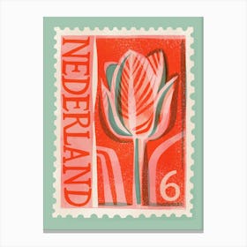Netherlands Postage Stamp Canvas Print