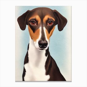 Whippet 2 Watercolour dog Canvas Print
