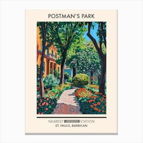 Postman S Park London Parks Garden 6 Canvas Print