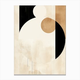 Noir Geometric Melody, Bauhaus Canvas Print