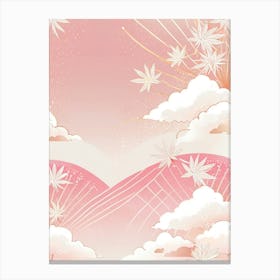 Pink Sky With Clouds Canvas Print