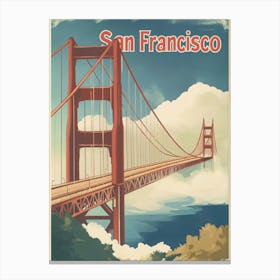 Aihrgdesign A Vintage Travel Poster Of San Francisco Canvas Print