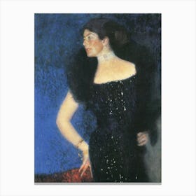 Lady In Black Canvas Print