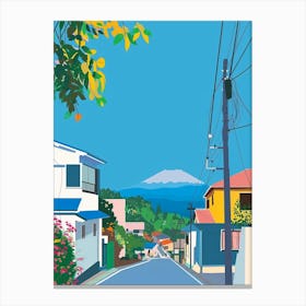 Shizuoka Japan 1 Colourful Illustration Canvas Print