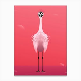 Minimalist Emu 2 Illustration Canvas Print