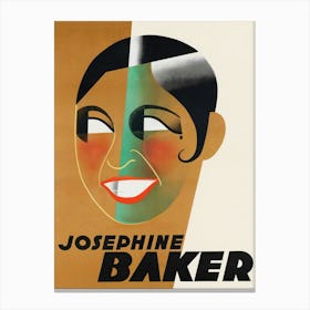 Josephine Baker Art Deco Vintage Poster Canvas Print