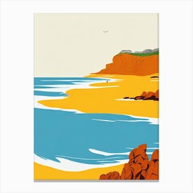 South Curl Curl Beach Australia Midcentury Canvas Print
